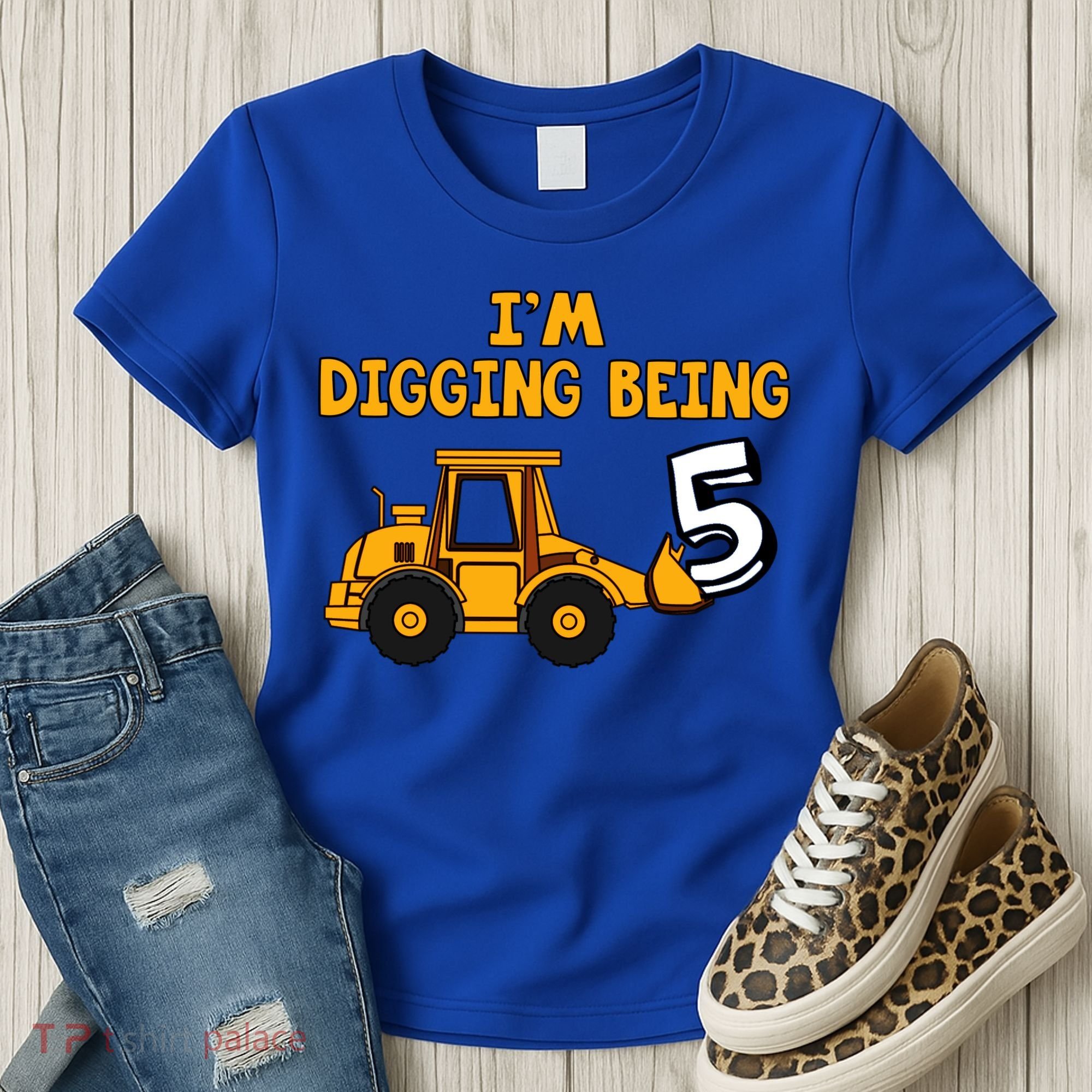 5th Birthday I'm Digging Being Five Women's T-Shirt