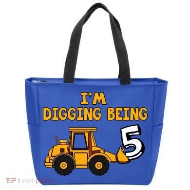 5th Birthday I'm Digging Being Five Tote Bag