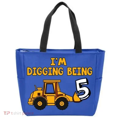 5th Birthday I'm Digging Being Five Tote Bag