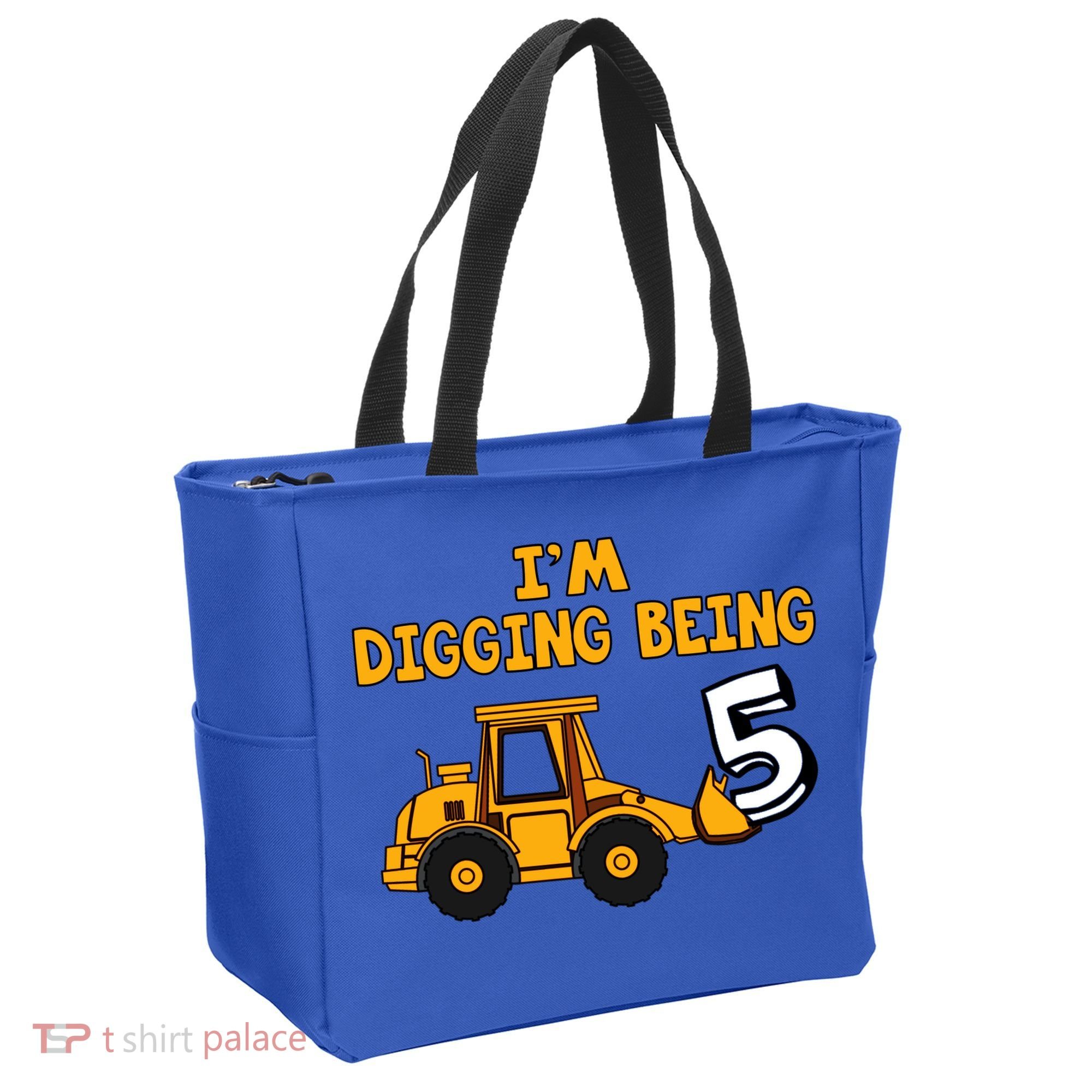 5th Birthday I'm Digging Being Five Tote Bag