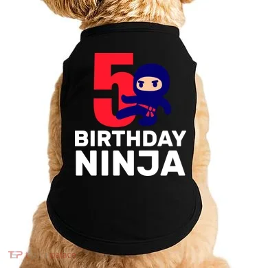5th Birthday Ninja  Doggie Tank