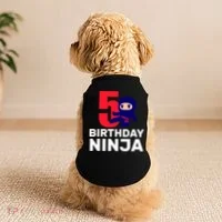5th Birthday Ninja  Doggie Tank thumb 2