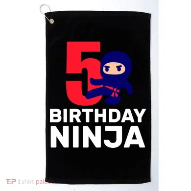 5th Birthday Ninja  Golf Towel