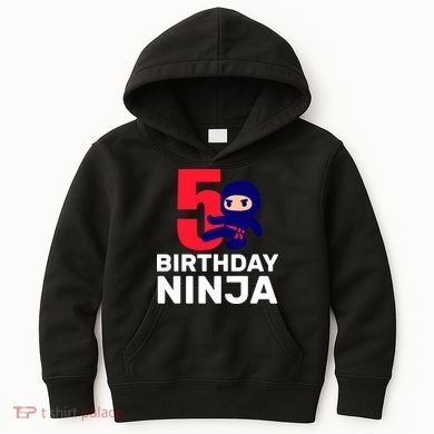 5th Birthday Ninja  Kids Hoodie