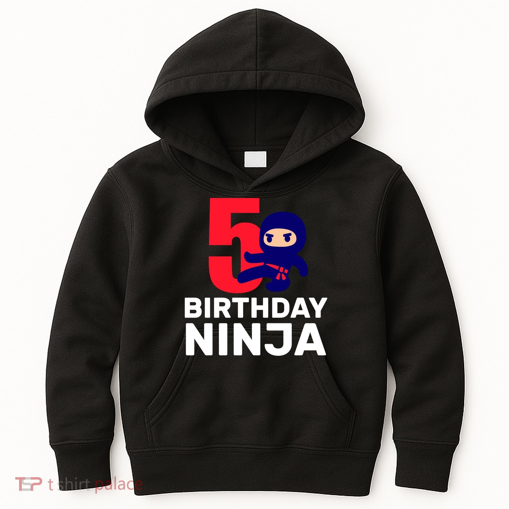 5th Birthday Ninja  Kids Hoodie