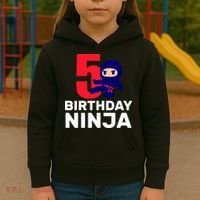 5th Birthday Ninja  Kids Hoodie thumb 3