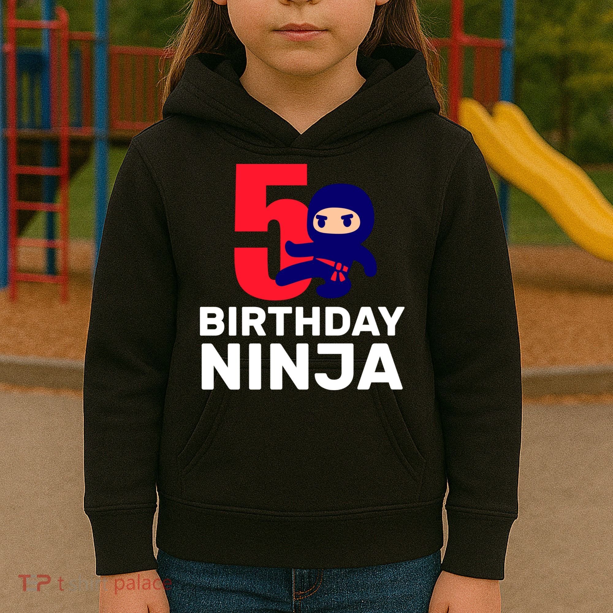 5th Birthday Ninja  Kids Hoodie