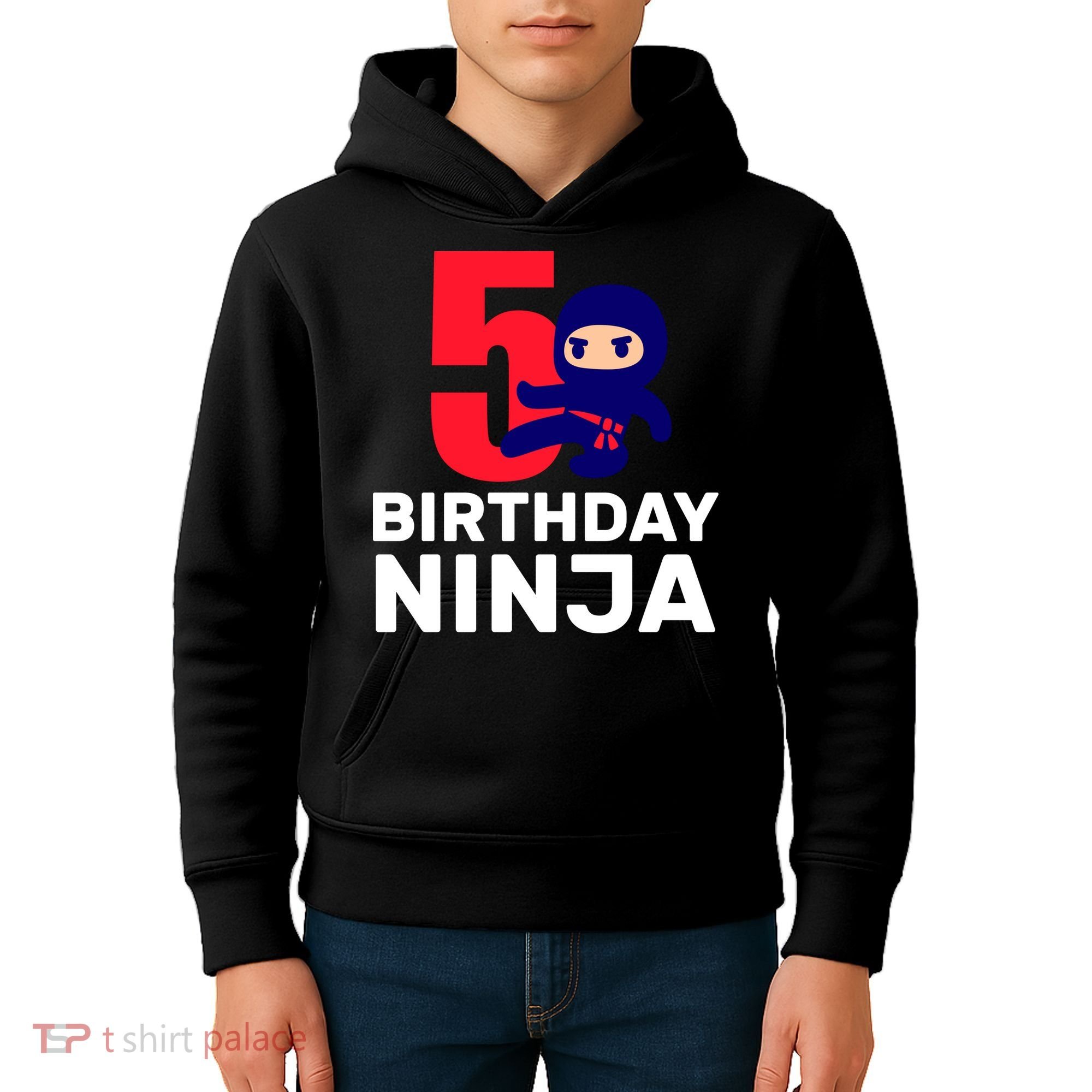5th Birthday Ninja  Kids Hoodie