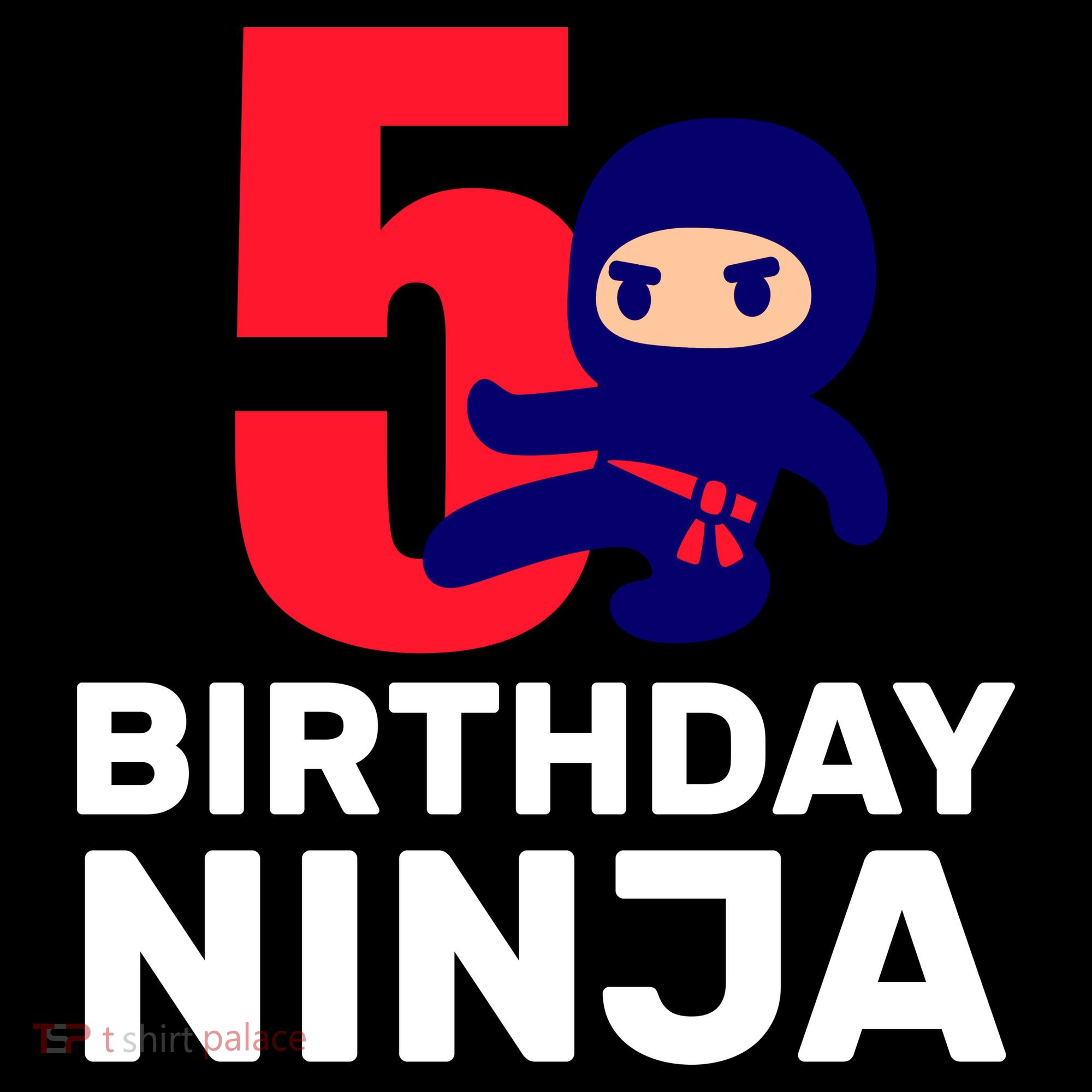 5th Birthday Ninja  Kids Long Sleeve Shirt