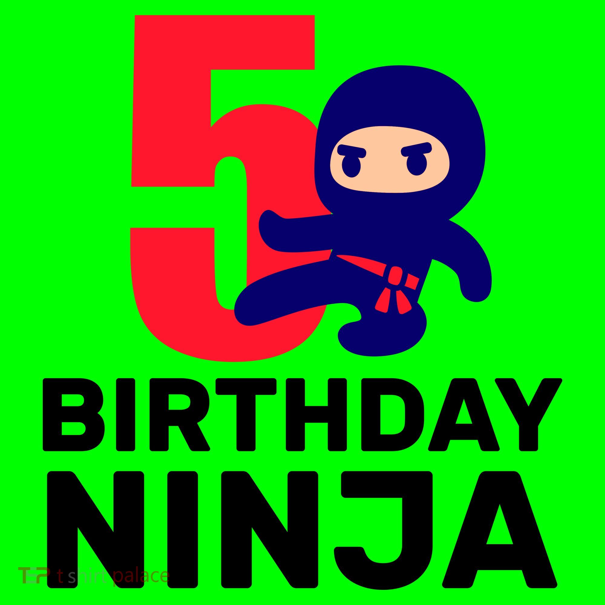 5th Birthday Ninja  Long Sleeve Shirt
