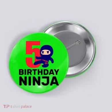 5th Birthday Ninja  Button