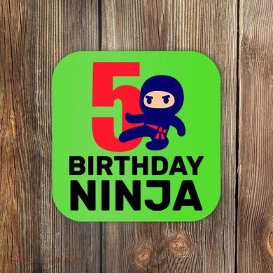 5th Birthday Ninja  Coaster
