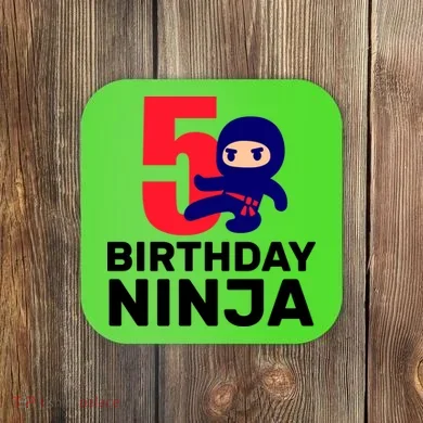 5th Birthday Ninja  Coaster