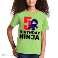 5th Birthday Ninja  Kids T-Shirt thumb 2