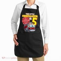 5th Birthday This Little Firefighter Is Five Apron thumb 2