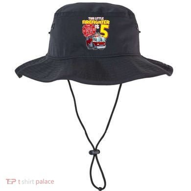 5th Birthday This Little Firefighter Is Five Bucket Hat