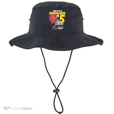 5th Birthday This Little Firefighter Is Five Bucket Hat