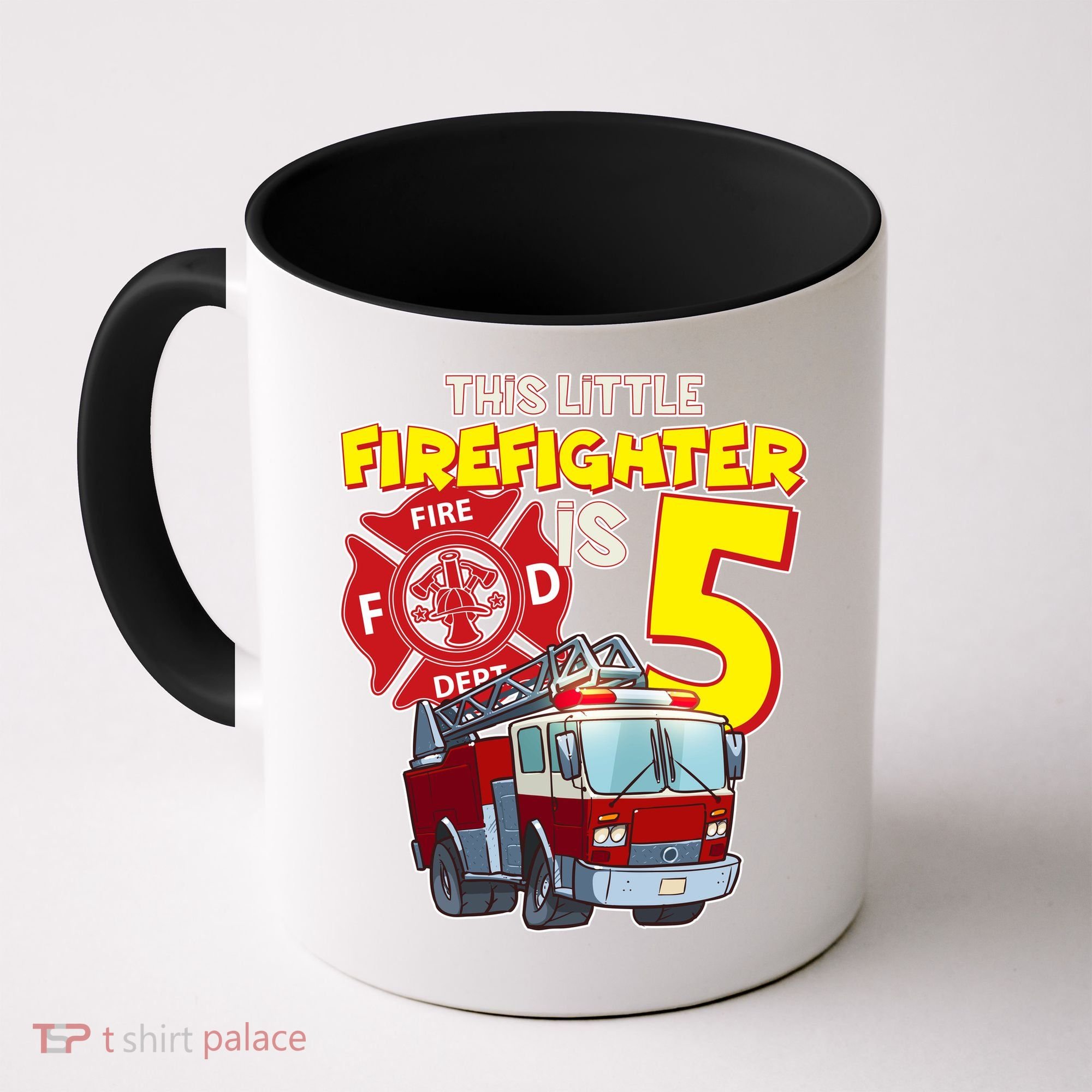 5th Birthday This Little Firefighter Is Five Coffee Mug