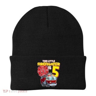 5th Birthday This Little Firefighter Is Five Beanie