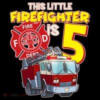 5th Birthday This Little Firefighter Is Five Coaster thumb 2