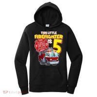 5th Birthday This Little Firefighter Is Five Women's Hoodie thumb 0