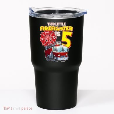 5th Birthday This Little Firefighter Is Five Tumbler