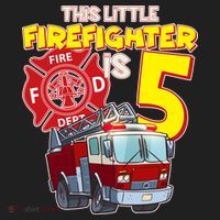 5th Birthday This Little Firefighter Is Five Tumbler thumb 3