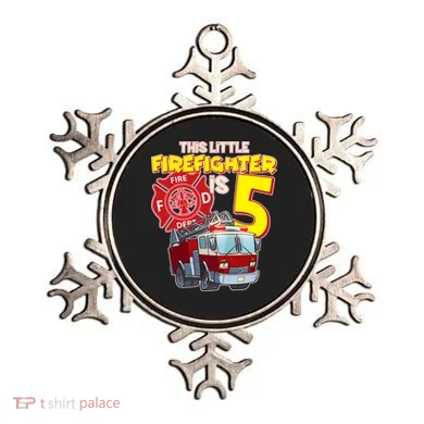 5th Birthday This Little Firefighter Is Five Ornament