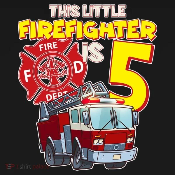 5th Birthday This Little Firefighter Is Five Baby Bodysuit