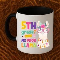 5th Grade? No Prob Llama Coffee Mug thumb 2