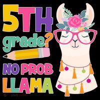 5th Grade? No Prob Llama Women's Hoodie thumb 2