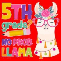5th Grade? No Prob Llama Santa Hat thumb 1