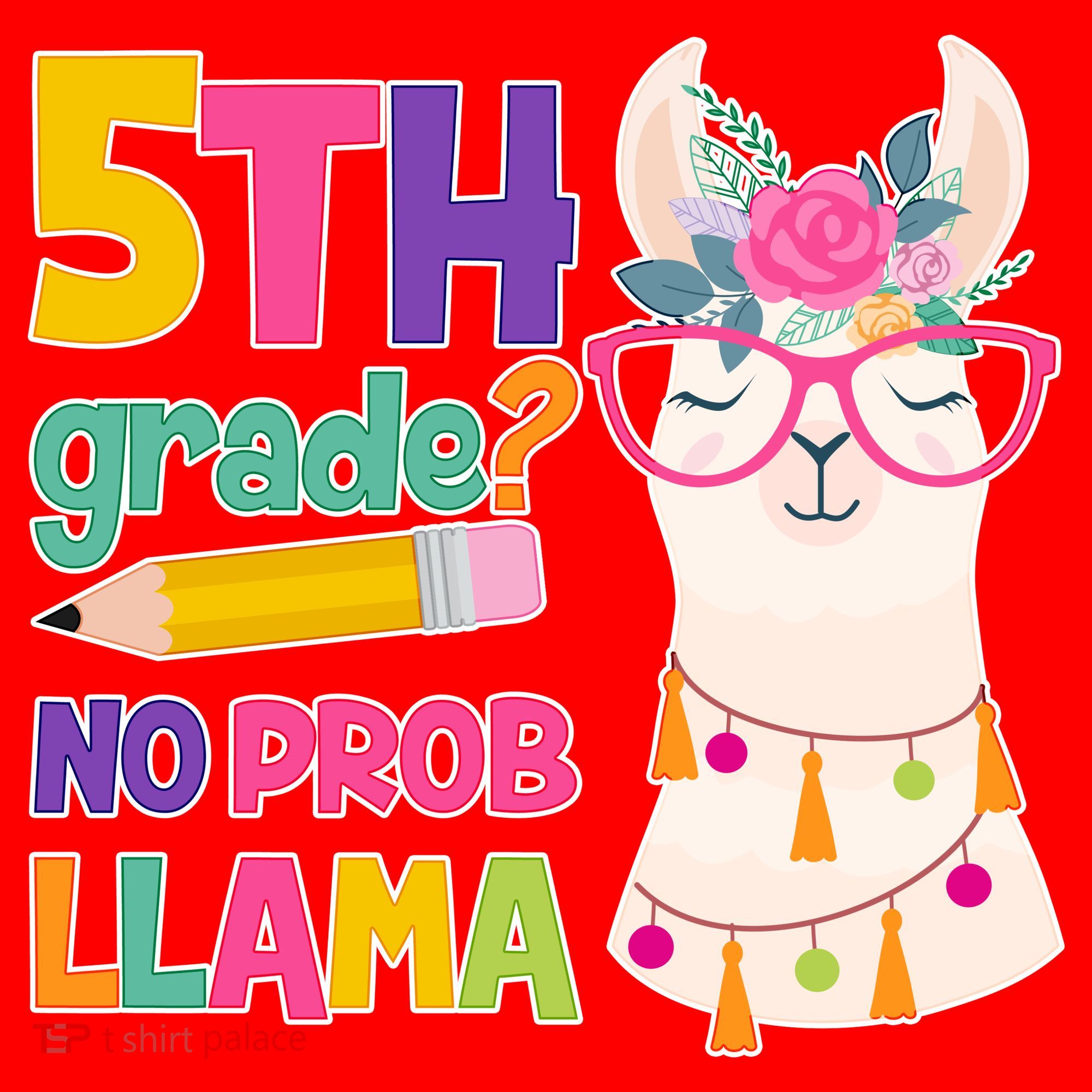 5th Grade? No Prob Llama Santa Hat