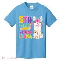 5th Grade? No Prob Llama Kids T-Shirt thumb 0