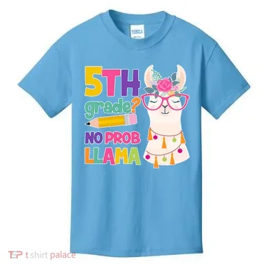 5th Grade? No Prob Llama Kids T-Shirt