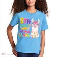 5th Grade? No Prob Llama Kids T-Shirt thumb 2