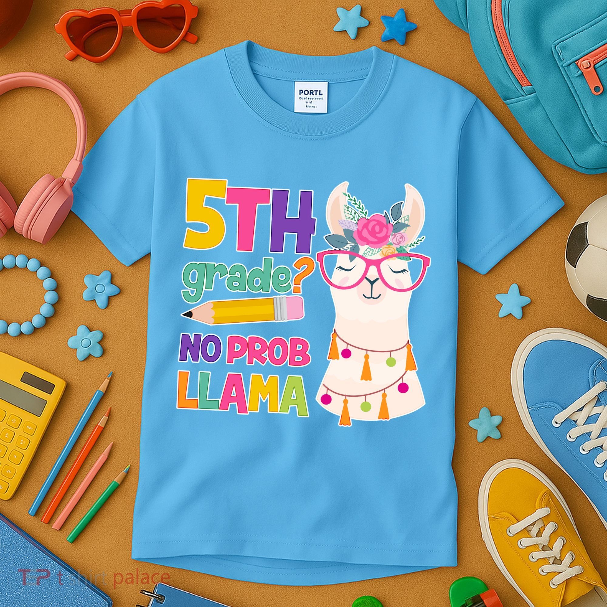 5th Grade? No Prob Llama Kids T-Shirt