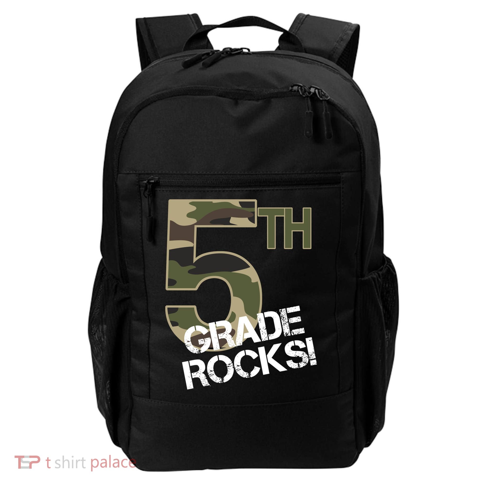 5th Grade Rocks Camo Backpack