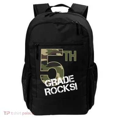 5th Grade Rocks Camo Backpack