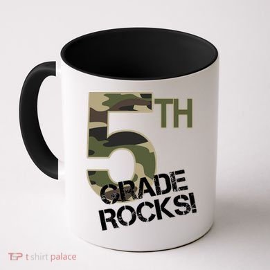 5th Grade Rocks Camo Coffee Mug