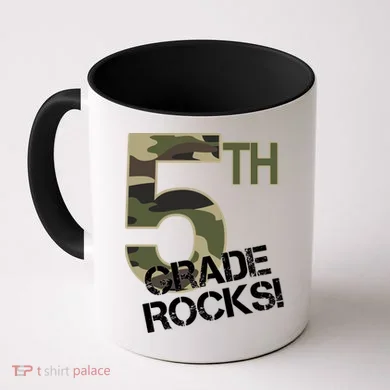 5th Grade Rocks Camo Coffee Mug