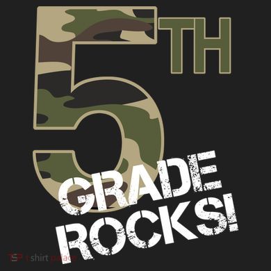 5th Grade Rocks Camo Urban Oversized Heavyweight T-Shirt