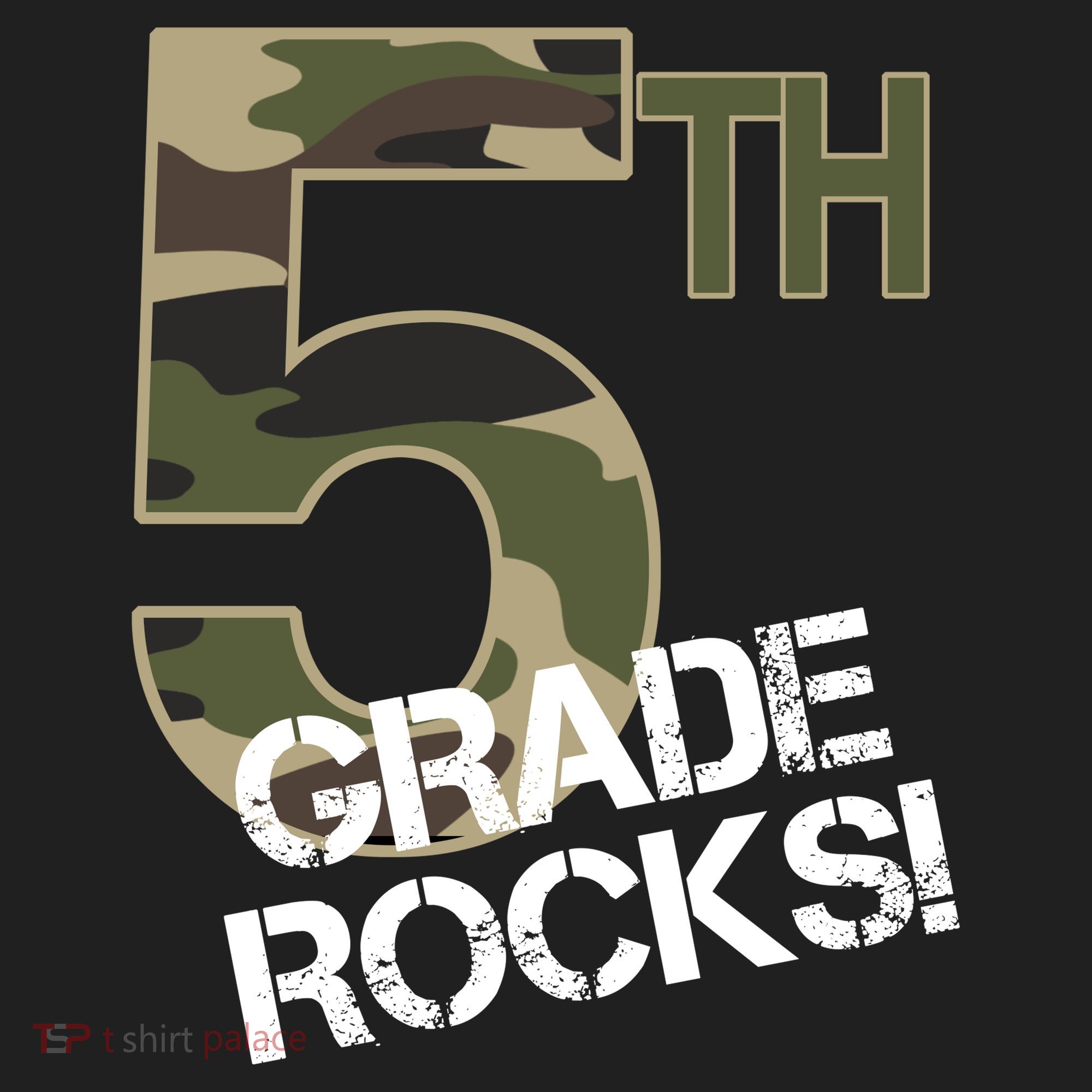 5th Grade Rocks Camo Urban Oversized Heavyweight T-Shirt