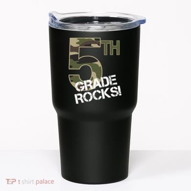 5th Grade Rocks Camo Tumbler