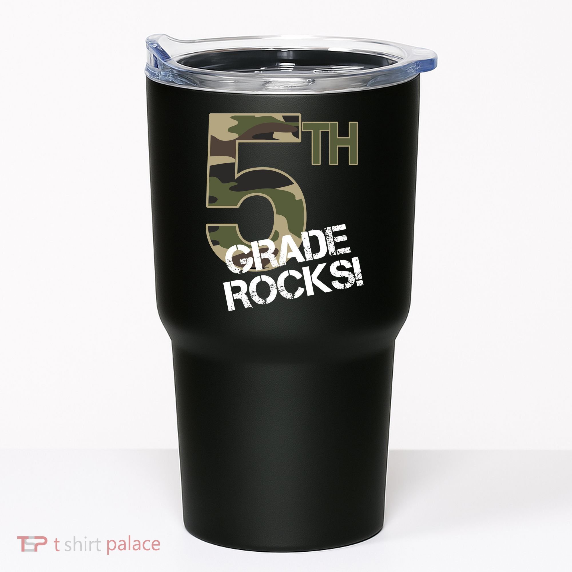 5th Grade Rocks Camo Tumbler