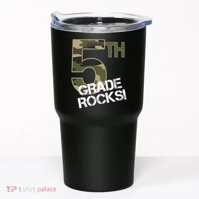 5th Grade Rocks Camo Tumbler