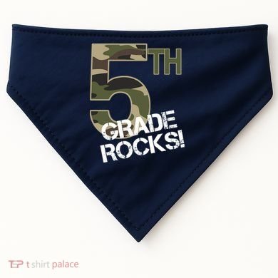 5th Grade Rocks Camo USA-Made Doggie Bandana