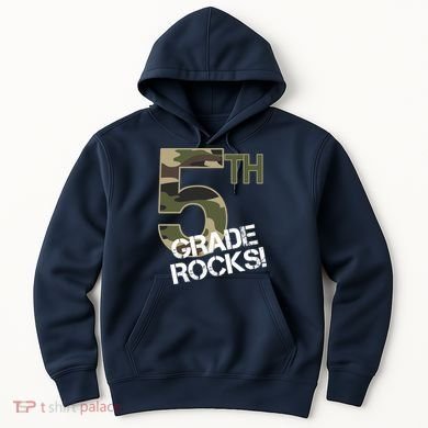 5th Grade Rocks Camo Hoodie