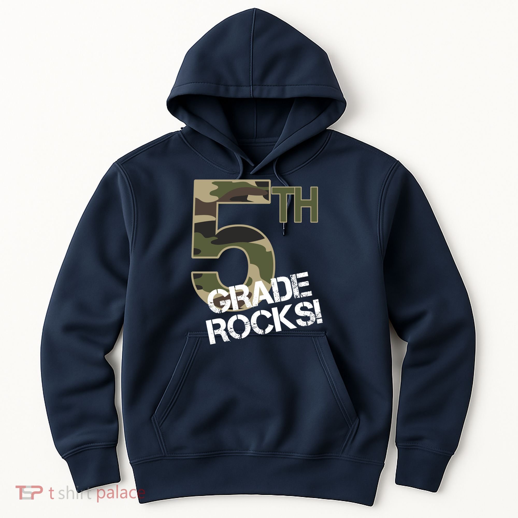 5th Grade Rocks Camo Hoodie