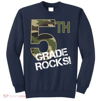 5th Grade Rocks Camo Sweatshirt